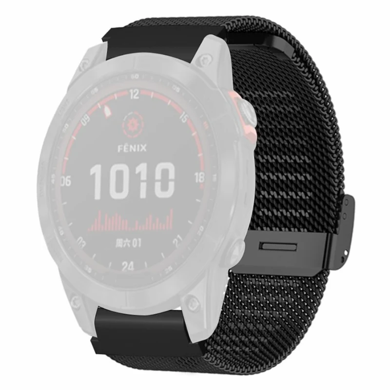 Garmin Fenix 7S / 6S / 5S Milanese Mesh Watch Band Wrist Strap with 20mm Bump Resistant Connector