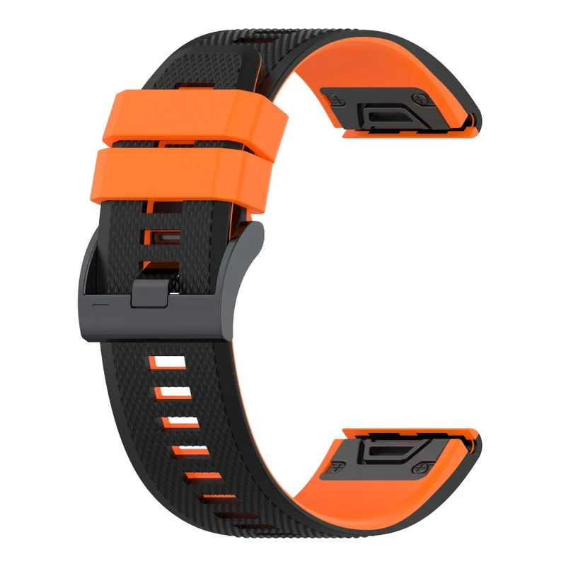 KALEBOL KLB-SSGJ-001 Garmin Fenix 7 / Fenix 7 Pro Sport Straps 22mm Silicone Watch Band - Black+White