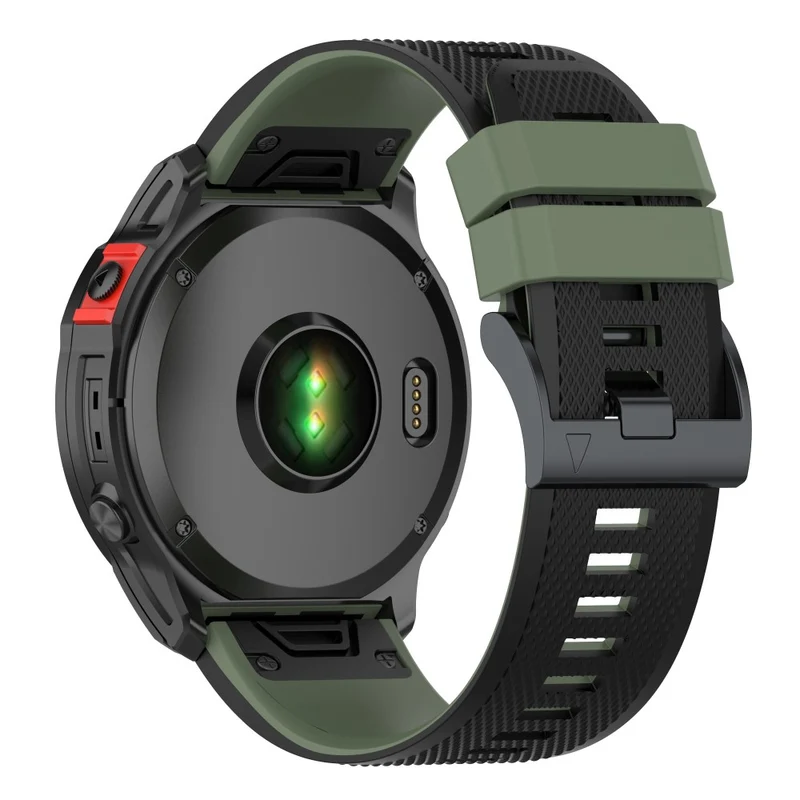 KALEBOL KLB-SSGJ-001 Garmin Fenix 7 / Fenix 7 Pro Sport Straps 22mm Silicone Watch Band - Black+White