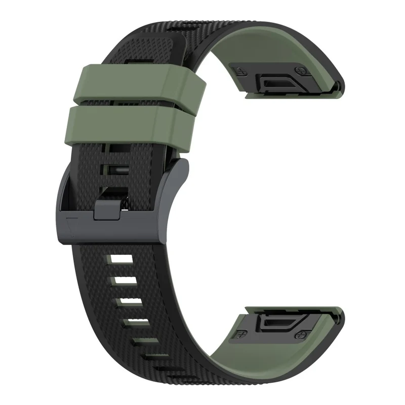 KALEBOL KLB-SSGJ-001 Garmin Fenix 7 / Fenix 7 Pro Sport Straps 22mm Silicone Watch Band - Black+White