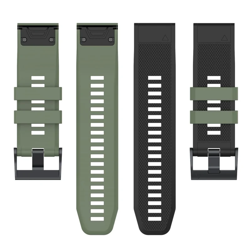 KALEBOL KLB-SSGJ-001 Garmin Fenix 7 / Fenix 7 Pro Sport Straps 22mm Silicone Watch Band - Black+White