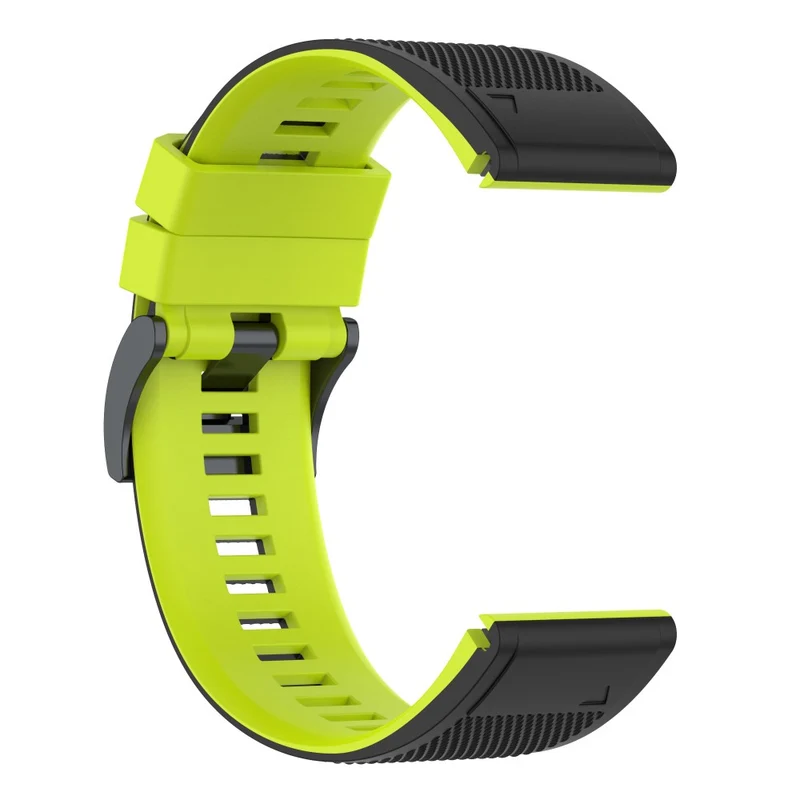 KALEBOL KLB-SSGJ-001 Garmin Fenix 7 / Fenix 7 Pro Sport Straps 22mm Silicone Watch Band - Black+White