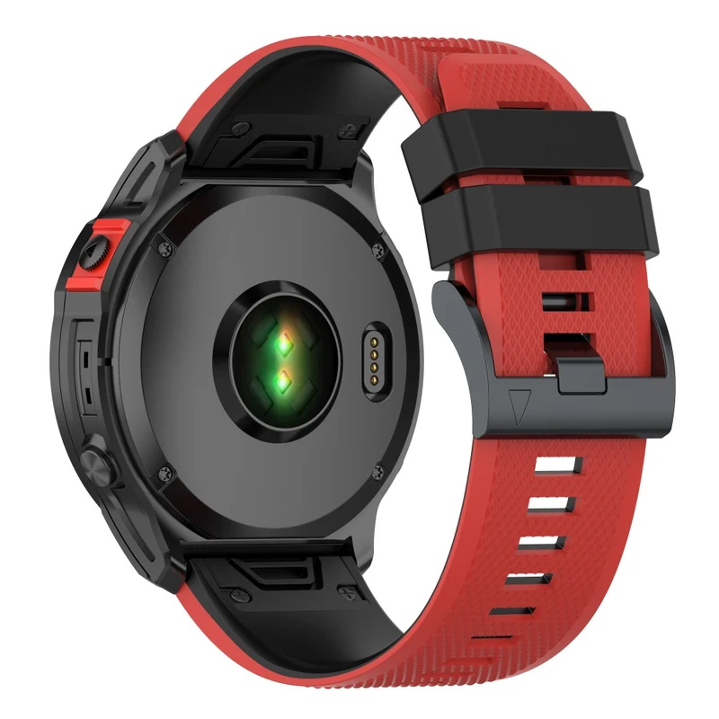 KALEBOL KLB-SSGJ-001 Garmin Fenix 7 / Fenix 7 Pro Sport Straps 22mm Silicone Watch Band - Black+White