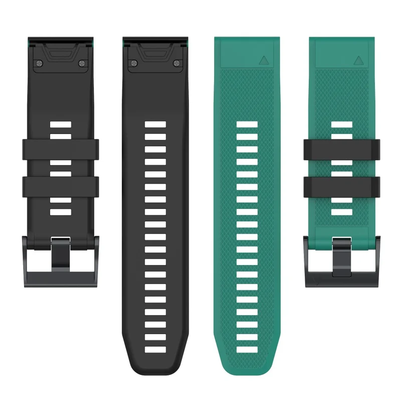 KALEBOL KLB-SSGJ-001 Garmin Fenix 7 / Fenix 7 Pro Sport Straps 22mm Silicone Watch Band - Black+White