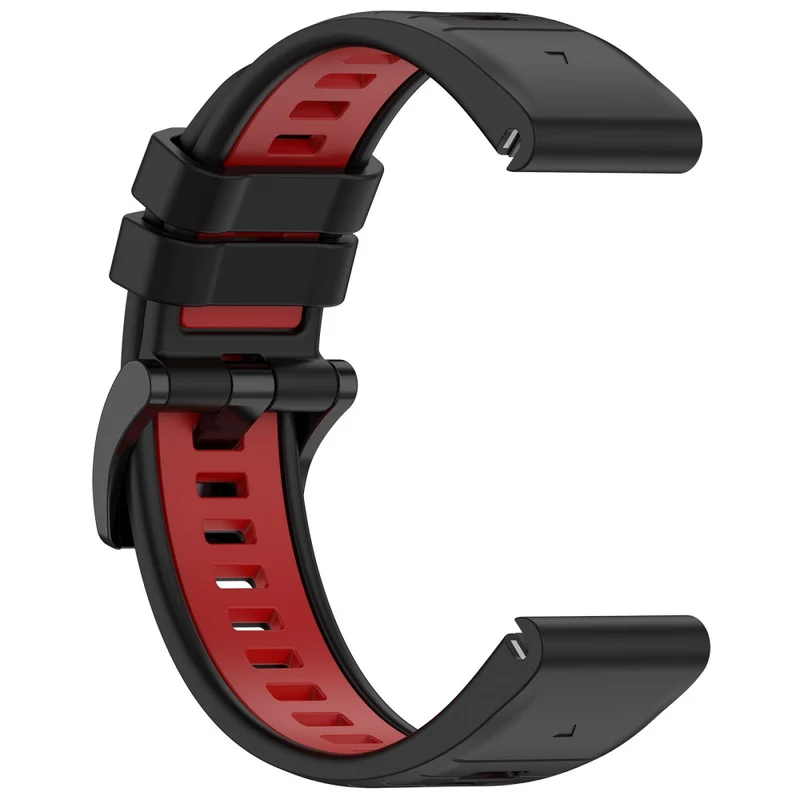 Garmin Fenix 7 / 7 Pro / 6 / 6 Pro QuickFit 22mm Watch Band Dual Color Silicone Strap - Olive Green+Black