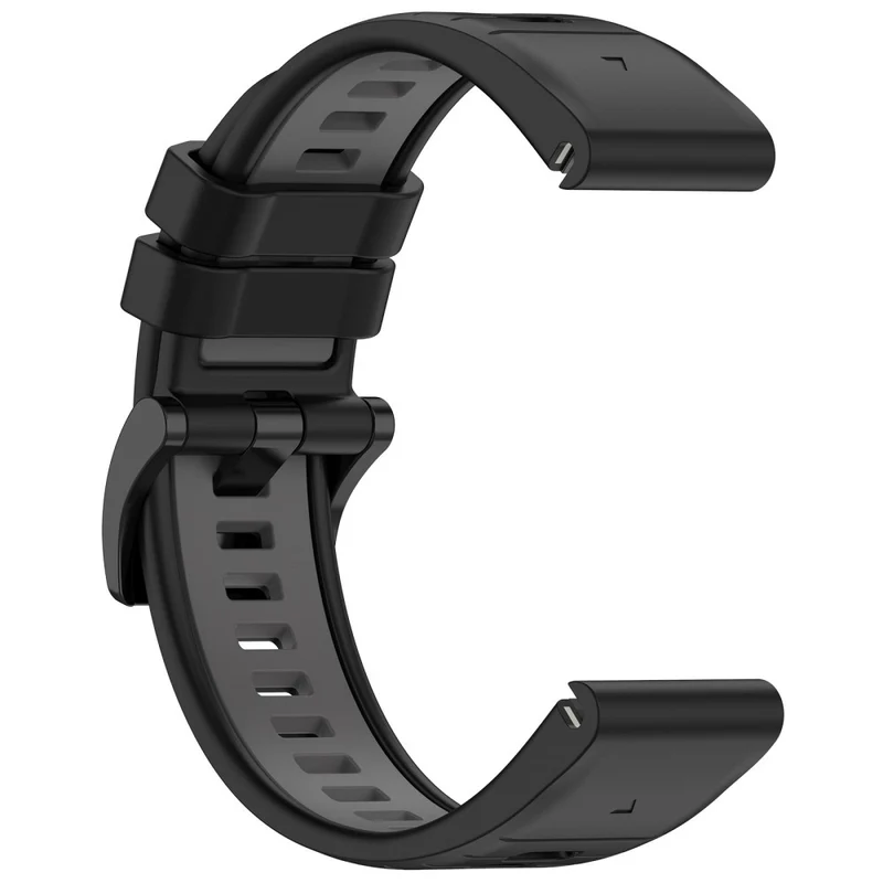 Garmin Fenix 7 / 7 Pro / 6 / 6 Pro QuickFit 22mm Watch Band Dual Color Silicone Strap - Olive Green+Black