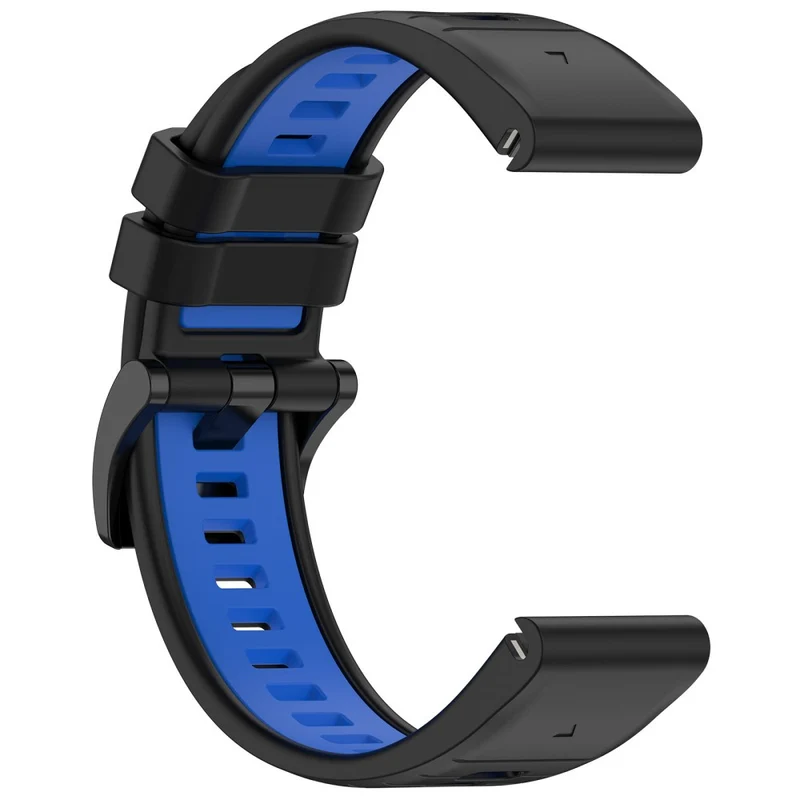 Garmin Fenix 7 / 7 Pro / 6 / 6 Pro QuickFit 22mm Watch Band Dual Color Silicone Strap - Olive Green+Black