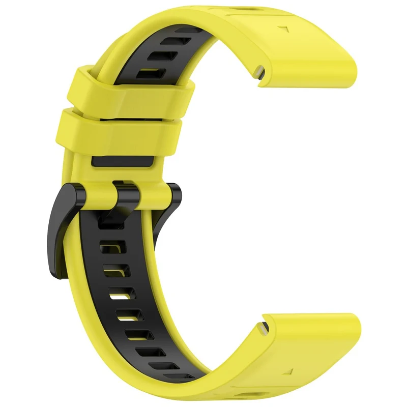 Garmin Fenix 7 / 7 Pro / 6 / 6 Pro QuickFit 22mm Watch Band Dual Color Silicone Strap - Olive Green+Black