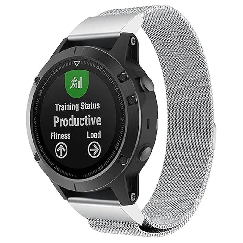 KALEBOL Series Garmin Fenix 7 / 7 Pro / 6 / 6 Pro / 5 Plus Watch Strap QuickFit 22mm Milanese Watchband