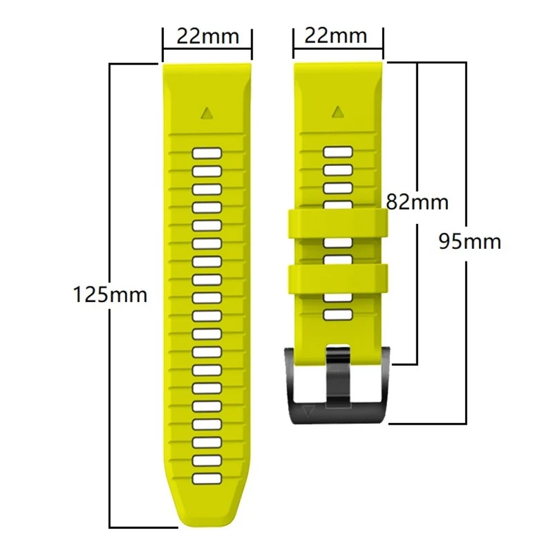 Garmin Fenix 7 Pro / Fenix 7 Silicone Watch Bands Dual-Color Replacement Strap - Lime+Black