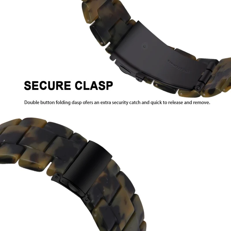 FITVII Waterproof Watch Strap Replacement Resin Watch Band - Chocolate