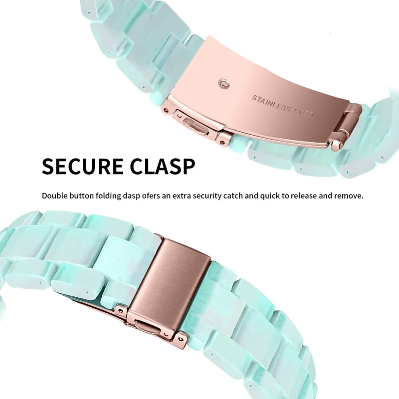 FITVII Resin Watch Band Waterproof Replacement Watch Strap - Leopard Printed