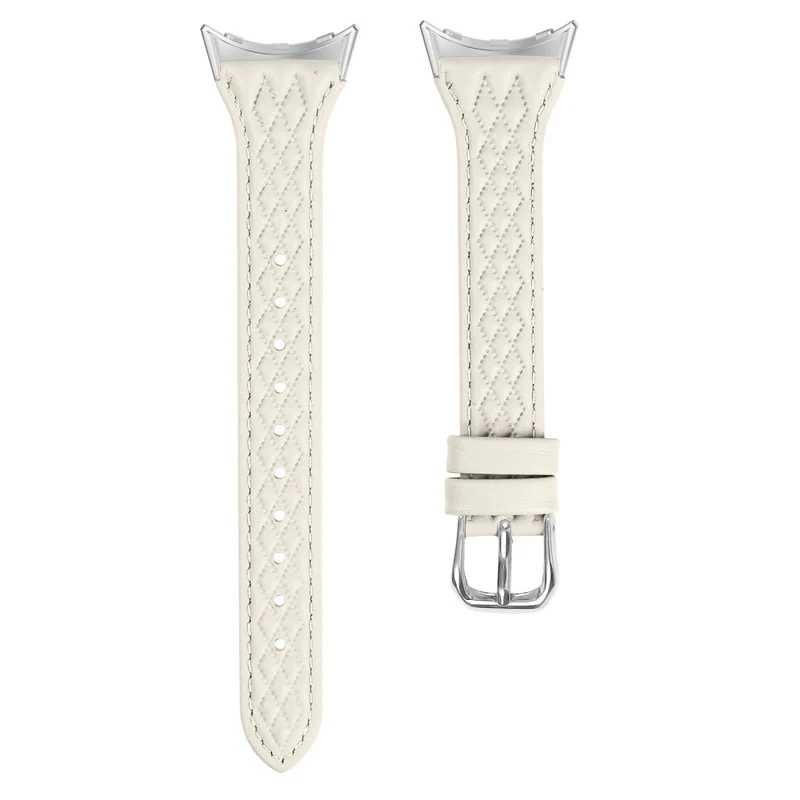 Fitbit Versa 4 / Sense 2 Replacement Band Top-Layer Cow Leather Watch Strap - Apricot