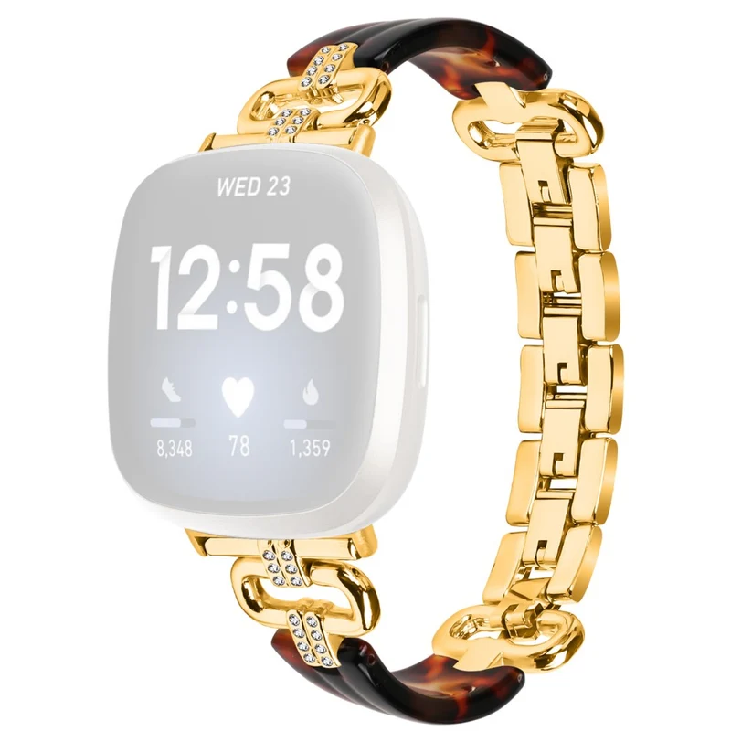 Fitbit Versa 4 / Sense 2 Smartwatch Band Resin and Rhinestone Strap