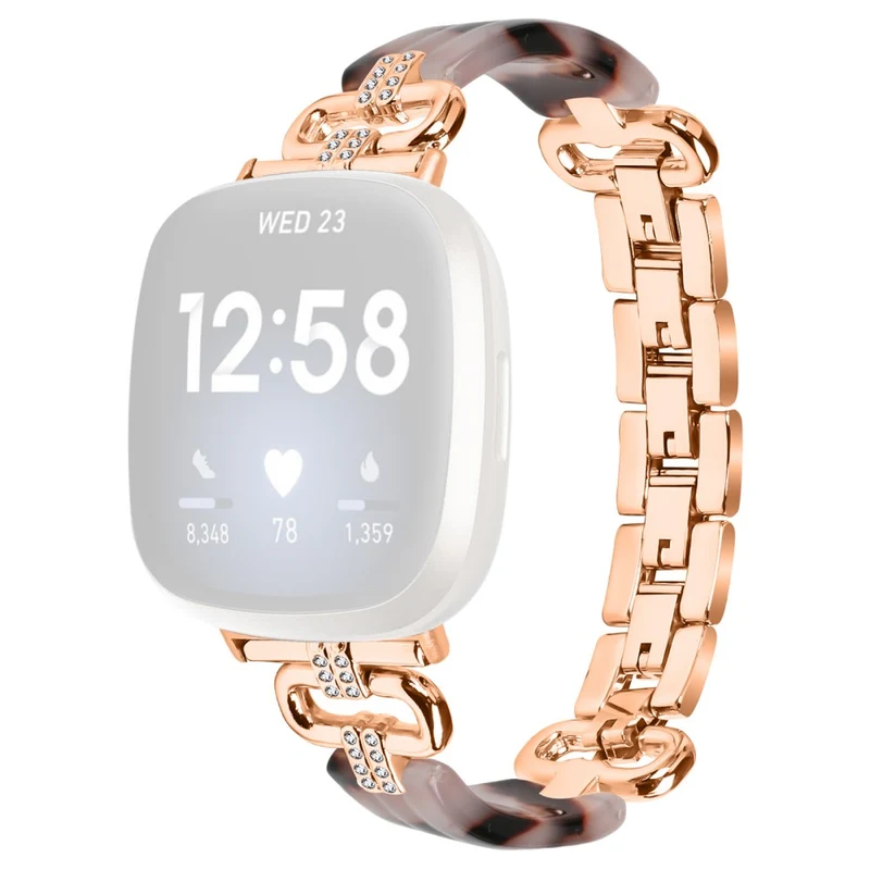 Fitbit Versa 4 / Sense 2 Smartwatch Band Resin and Rhinestone Strap