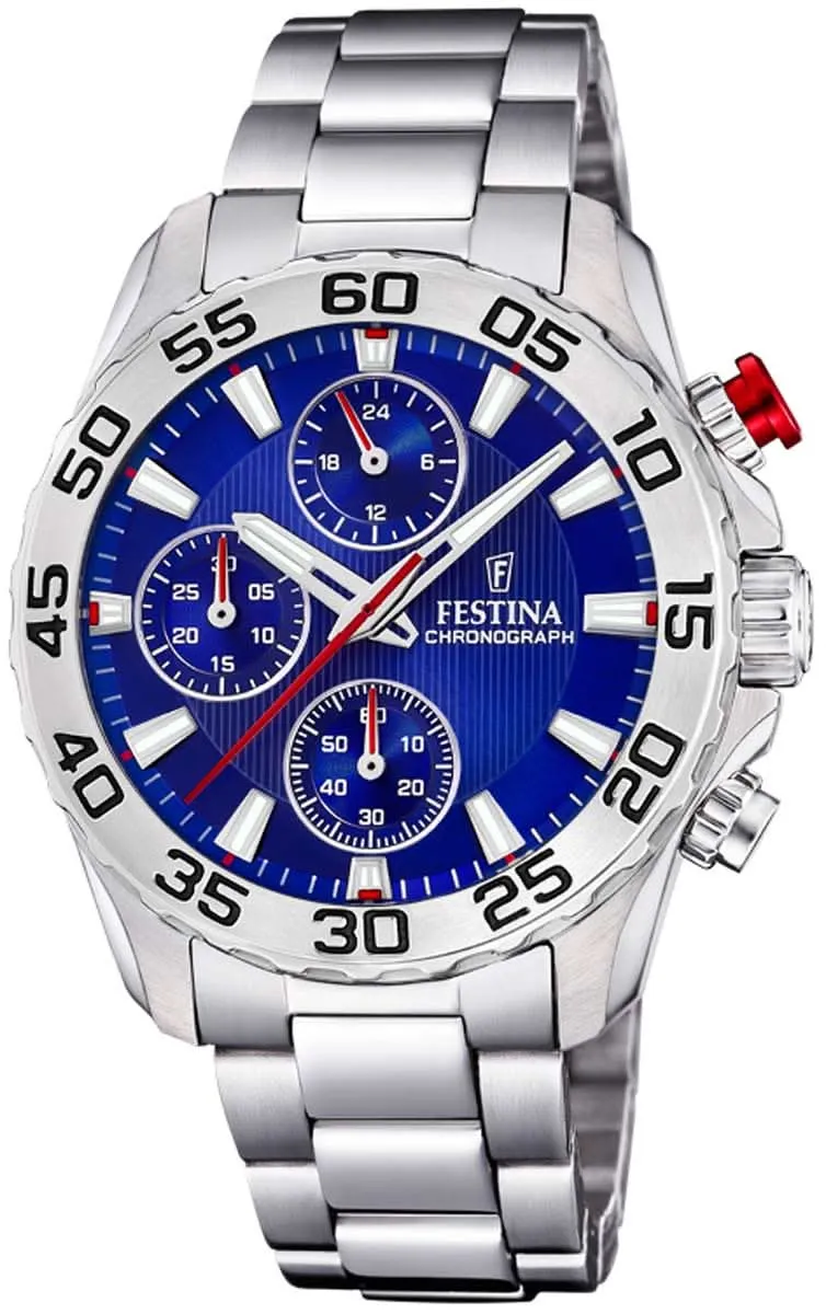 Festina Junior F20457/2 Chronograph • Blaues Zifferblatt • Edelstahl