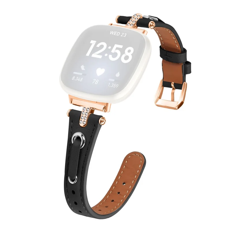 Fitbit Versa 4 / Sense 2 Watch Wrist Band Genuine Cow Leather Strap