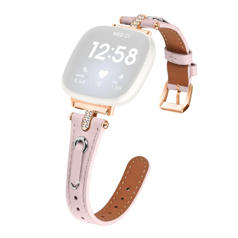 Fitbit Versa 4 / Sense 2 Watch Wrist Band Genuine Cow Leather Strap