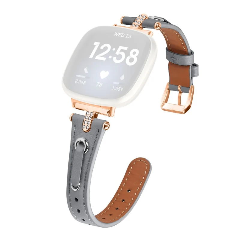 Fitbit Versa 4 / Sense 2 Watch Wrist Band Genuine Cow Leather Strap