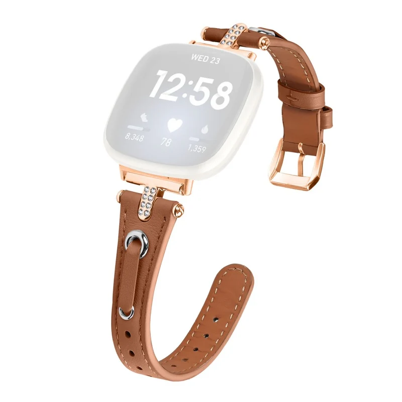 Fitbit Versa 4 / Sense 2 Watch Wrist Band Genuine Cow Leather Strap