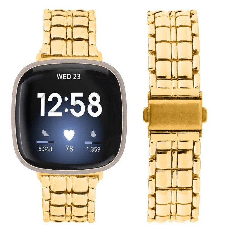 Fitbit Versa 4 / Sense 2 Smartwatch Metal Replacement Wrist Strap