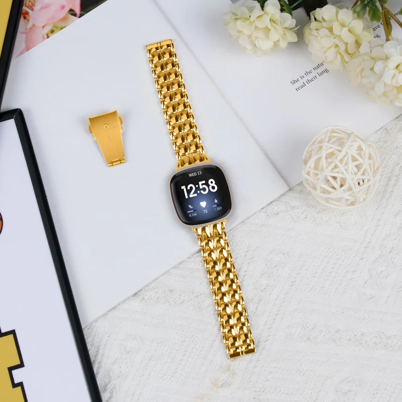Fitbit Versa 4 / Sense 2 Smartwatch Metal Replacement Wrist Strap