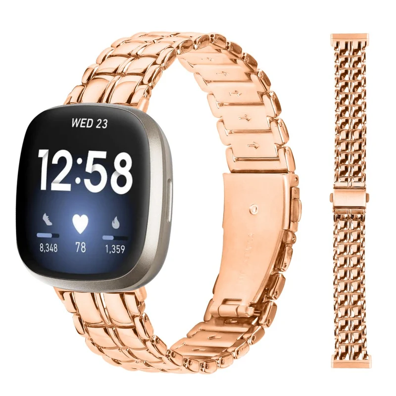 Fitbit Versa 4 / Sense 2 Smartwatch Metal Replacement Wrist Strap