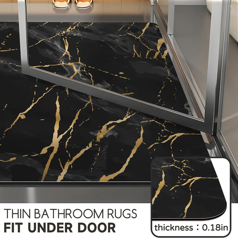 Luxuriöses Marmor Muster Badematten-Set