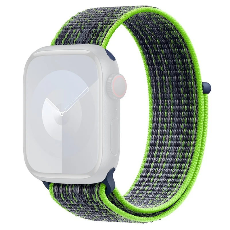 KALEBOL Apple Watch Series 49mm - 45mm - 44mm - 42mm Universal Nylon Watch Band - Dark Green+Orange