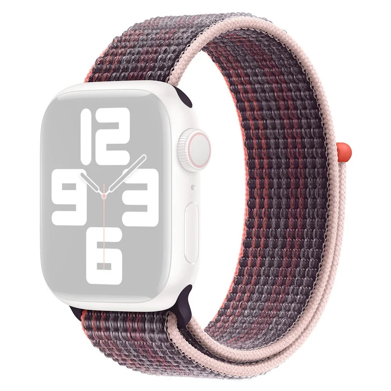 KALEBOL Apple Watch Series 49mm - 45mm - 44mm - 42mm Universal Nylon Watch Band - Dark Green+Orange
