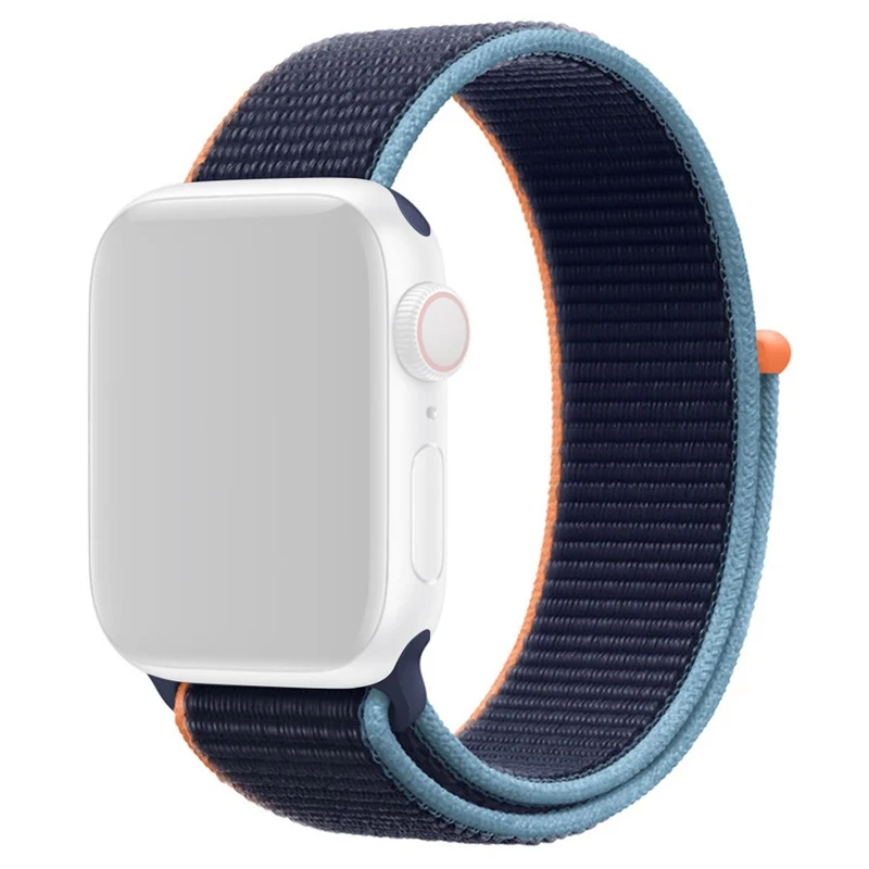 KALEBOL Apple Watch Series 49mm - 45mm - 44mm - 42mm Universal Nylon Watch Band - Dark Green+Orange