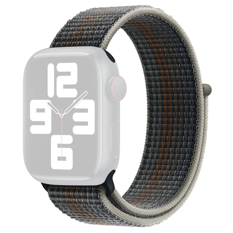 KALEBOL Apple Watch Series 49mm - 45mm - 44mm - 42mm Universal Nylon Watch Band - Dark Green+Orange