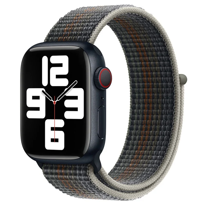KALEBOL Apple Watch Series 49mm - 45mm - 44mm - 42mm Universal Nylon Watch Band - Dark Green+Orange