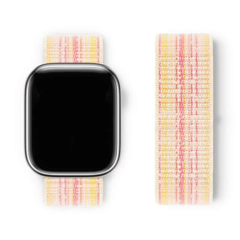KALEBOL Apple Watch Series 49mm - 45mm - 44mm - 42mm Universal Nylon Watch Band - Dark Green+Orange