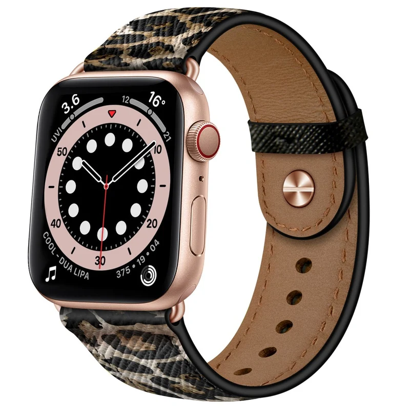 Apple Watch Series 49mm - 45mm - 44mm - 42mm Universal Watch Band Strap - Leopard
