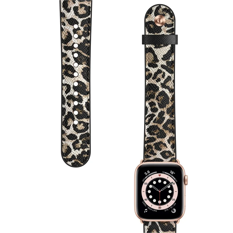Apple Watch Series 49mm - 45mm - 44mm - 42mm Universal Watch Band Strap - Leopard