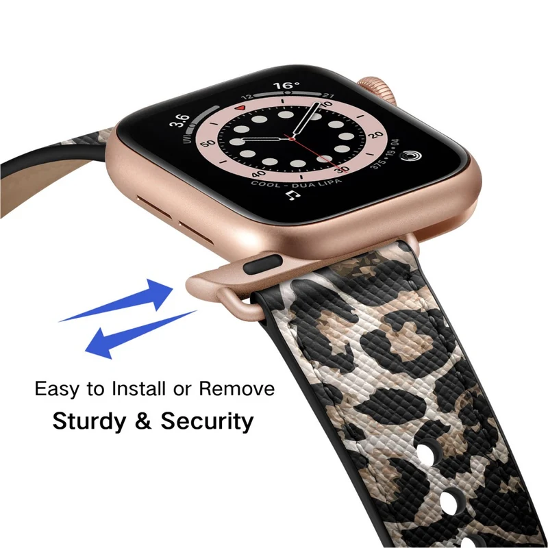 Apple Watch Series 49mm - 45mm - 44mm - 42mm Universal Watch Band Strap - Leopard