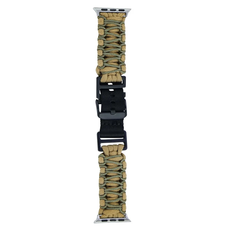 Nylon Rope Strap Apple Watch Series 49mm - 45mm - 44mm - 42mm Universal Wrist Band - Navy Blue + Army Green
