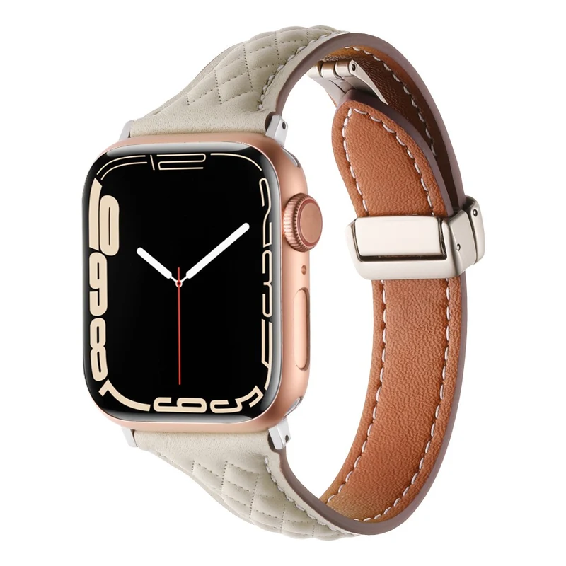 Genuine Cow Leather Band Apple Watch Series 49mm - 45mm - 44mm - 42mm Universal Strap - Army Green