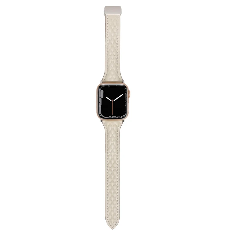 Genuine Cow Leather Band Apple Watch Series 49mm - 45mm - 44mm - 42mm Universal Strap - Army Green