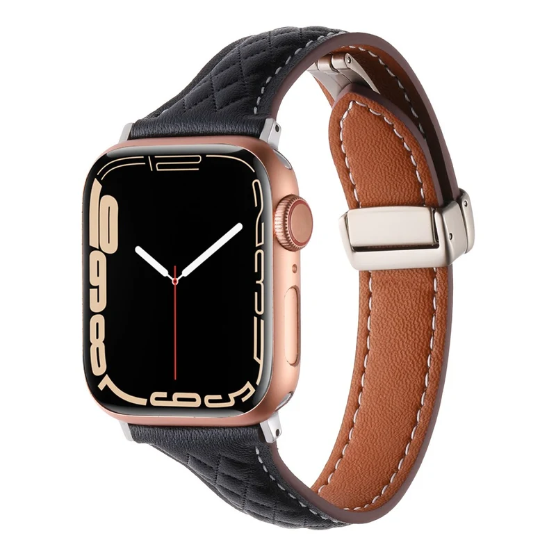 Genuine Cow Leather Band Apple Watch Series 49mm - 45mm - 44mm - 42mm Universal Strap - Army Green