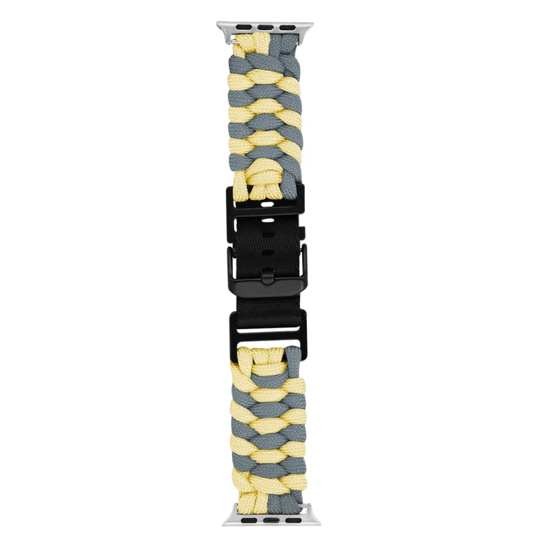 Apple Watch Series 49mm - 45mm - 44mm - 42mm Universal Watch Band Nylon Rope Strap - Lake Blue+Pink