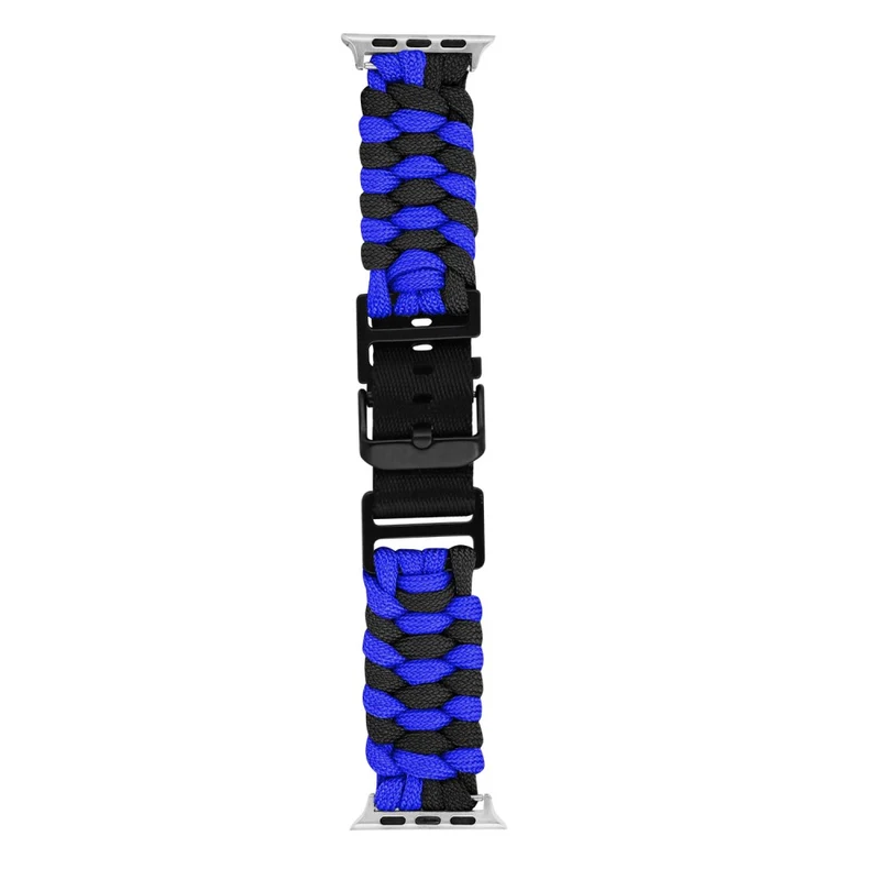 Apple Watch Series 49mm - 45mm - 44mm - 42mm Universal Watch Band Nylon Rope Strap - Lake Blue+Pink