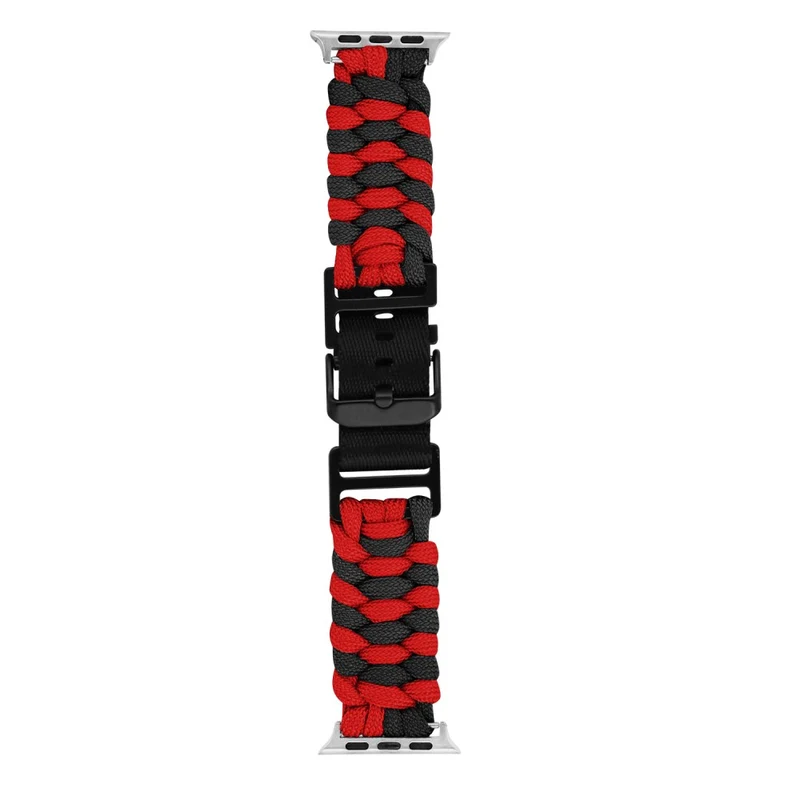 Apple Watch Series 49mm - 45mm - 44mm - 42mm Universal Watch Band Nylon Rope Strap - Lake Blue+Pink