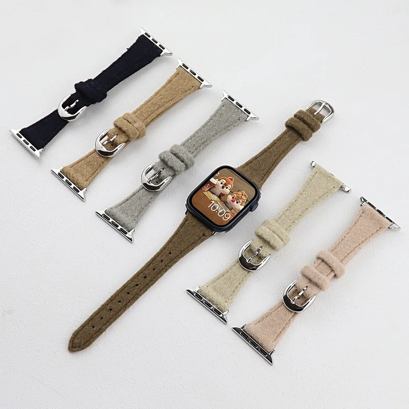 Apple Watch Series 49mm - 45mm - 44mm - 42mm Universal Slim Woolen Watch Strap
