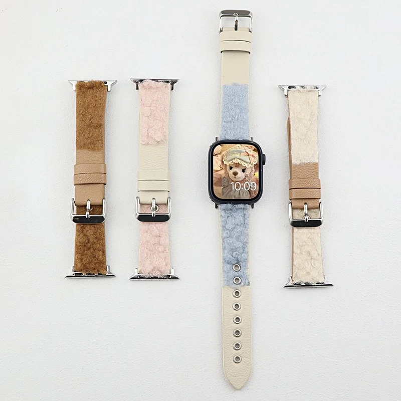 Apple Watch Series 49mm - 45mm - 44mm - 42mm Universal Genuine Cow Leather Watch Strap