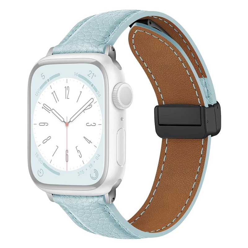 Apple Watch 49mm / 45mm / 44mm / 42mm Litchi Texture Leather Strap