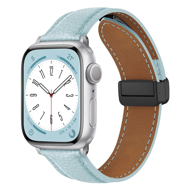 Apple Watch 49mm / 45mm / 44mm / 42mm Litchi Texture Leather Strap