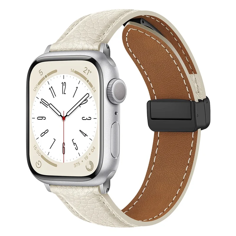 Apple Watch 49mm / 45mm / 44mm / 42mm Litchi Texture Leather Strap