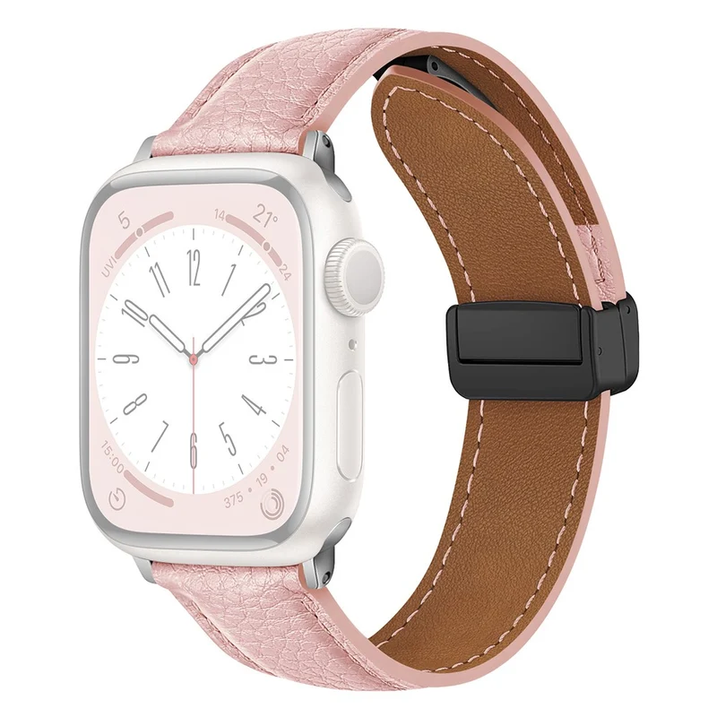 Apple Watch 49mm / 45mm / 44mm / 42mm Litchi Texture Leather Strap
